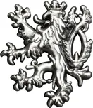 Odznak ČESKÝ LEV - U pin - stříbrný-šedý
