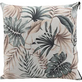 Povlečení POVLEČENÍ NA POLŠTÁŘ LISTY 45cm BÉŽOVÁ ZELENÁ