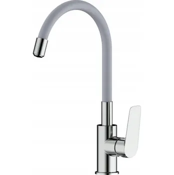 Vodovodní baterie Kuchyňská stojánková baterie Nergis Elba stříbrná, šedá