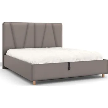 Postel Čalouněná postel Ventura Frame Standard, Wooden Oak, Paris Khaki, 180x200 cm