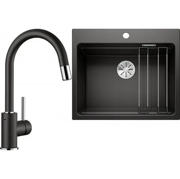 Granitový dřez Set RS Blanco Etagon 6+ Blanco Mida-S (antracit + antracit)