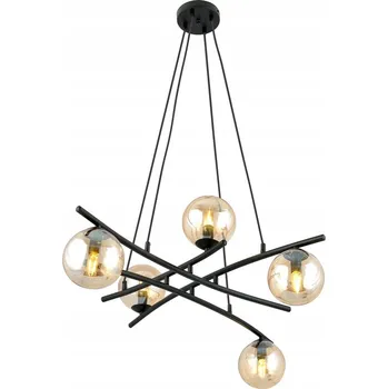 Emibig ESSA 5 MIODOWY Závěsné svítidlo Ocel lakovaná sklo Černá 10W