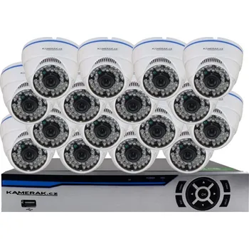 Couvací kamera 16 kamerový AHD set HE16-51A 2Mpx 1080p, H.265, CZ menu