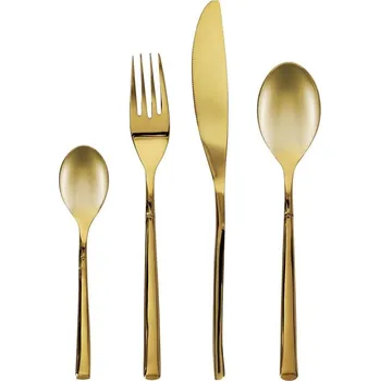 Příbor Nerezový příbor 16 ks ve zlaté barvě Lite – Kave Home ID_1758494