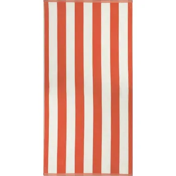 Plážová osuška KABANA, oranžové pruhy, froté, 90x170cm