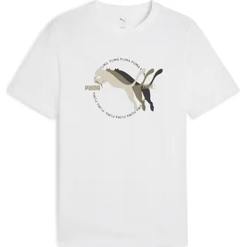 Pánské triko PUMA GRAPHICS MULTIPLE LOGO TEE 684826_02 PUMA WHITE L