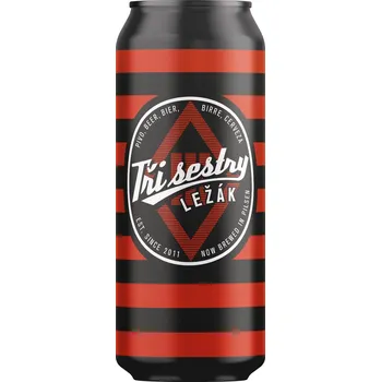 Pivo Tři sestry ležák 11° 0,5 l sklo