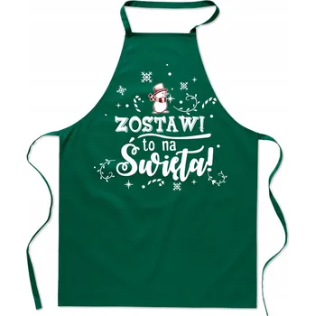 Kuchyňská zástěra KUCHYŇSKÁ ZÁSTĚRA S POTISKEM s vtipným vánočním motivem "NECH TO NA SVÁTKY"