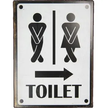 Obraz Kovový nápis na zeď Toaleta - 26x1x35 cm