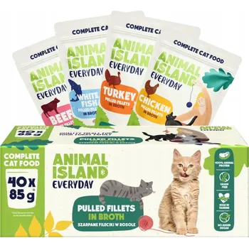 Krmivo pro kočku Mokré krmivo pro kočky Animal Island mix 4 příchutí 40 x 85 g