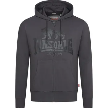 Pánská bunda Lonsdale Men's hooded zipsweat jacket slim fit Lonsdale šedá 3280691