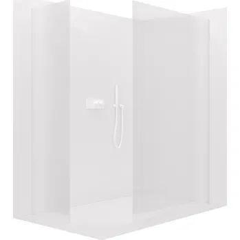 CERANO - Sprchová zástěna Walk-in Crystal T L/P - 8 mm - bezvzpěrový systém - bílá matná, rýhované sklo - 90x60x200 cm