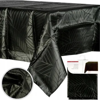 ubrus Obrus LISTY tmavě zelený, lahvově zeleň, dekorativní, ozdobný 220x150 cm