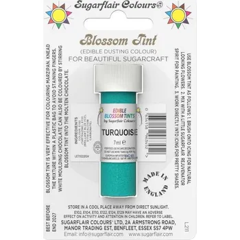 Jedlá prachová barva turquoise 7ml - Sugarflair