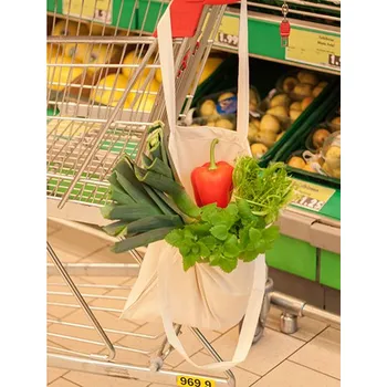 Fairtrade bavlněná taška natural – dlouhá ucha, Natural