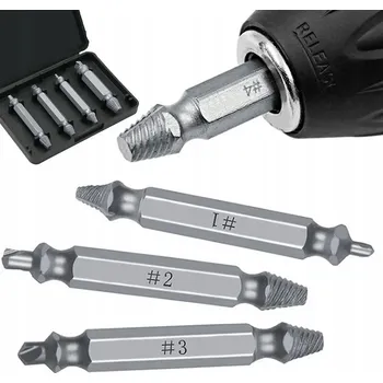 Vrták Vytahováky na zalomené šrouby a vruty, sada 4 ks