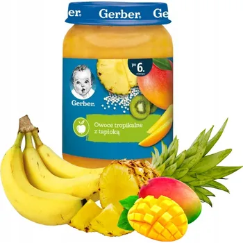 Dezert Gerber Tropické ovoce s tapiokou, od ukončeného 6. měsíce, 6x 190 g
