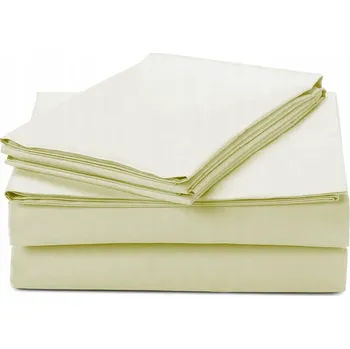 Prostěradlo PROSTĚRADLO BEZ GUMIČKY BAVLNĚNÝ SATÉN 180X200CM KRÉMOVÉ