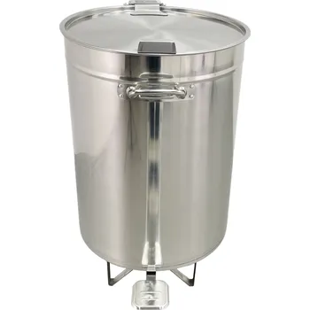 Odpadkový koš DASgastro Odpadkový koš z nerezové oceli s víkem a nožním pedálem Ø45 x 70 cm