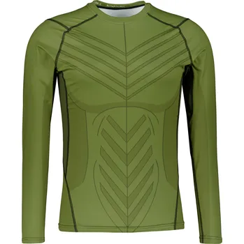 Pánské tričko Pánské funkční kompresní tričko s dlouhým rukávem premium ALTISPORT VOJ/ALM095TR03 ZELENÁ XXXL