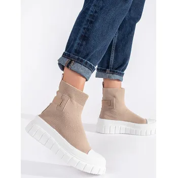 Dámské tenisky Seastar Trendy dámské tenisky béžové bez podpatku 41