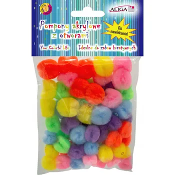 BAMBULE BAREVNÉ BAMBULKY DEKORATIVNÍ PLYŠOVÉ KULIČKY MIX 1 CM