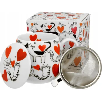 Hrnek Duo Kočičí svět, porcelán, 430 ml