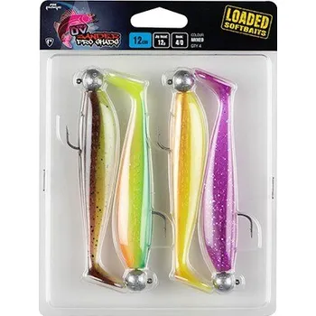 Umělá nástraha Fox Rage Gumová Nástraha Zander Pro Shad Loaded Mixed UV Colour Pack Délka: 7,5cm, Hmotnost: 5g, Počet kusů: 4ks