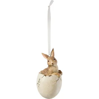 Velikonoční dekorace Závěsná velikonoční dekorace zajíček ve vajíčku I - Ø 5*11 cm - 5x11 cm