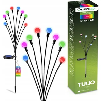 Venkovní osvětlení Solární Zahradní Lampa LED Zapichovací Dekorativní Pampeliška Kuličky RGB