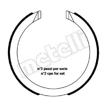 Brzdová čelist Sada brzdových čelistí, parkovací brzda METELLI 53-0483