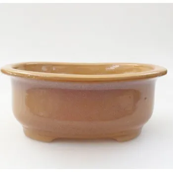 Květináč Keramická bonsai miska 15,5 x 12 x 5,5 cm béžová