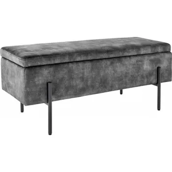 Křeslo Lavice LOFT 100 cm s úložným prostorem šedá samet