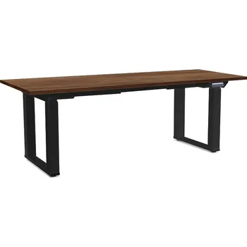 Psací stůl Výškově nastavitelný stůl OfficeTech Strong 200 x 80 cm, černá podnož, dub silverjack