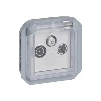 Elektrická zásuvka Anténní zásuvka nástěnná Legrand šedá