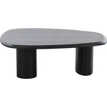 Černý konferenční stolek s deskou v dekoru jasanového dřeva 78x96 cm Tirano – House Nordic ID_1679880