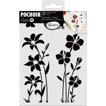 Šablona Aladine - Lilie a ibišek - 18 x 13 cm