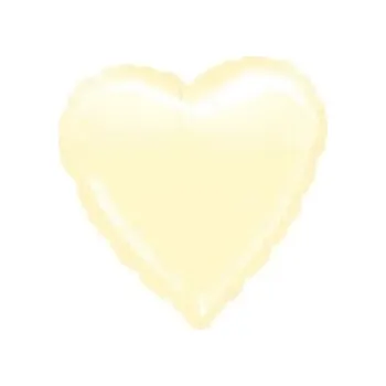 Balónek Balónek fóliový srdce - slonová kost, 43 cm