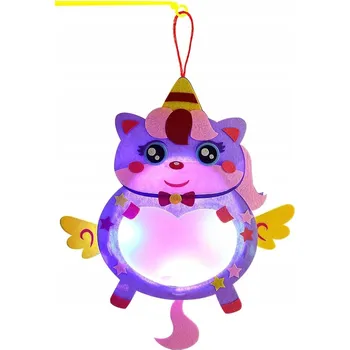 kreativní sada Kreativní pro rukodělné aktivity Lampion Jednorožec s LED osvětlením