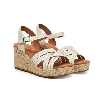 Dámské polobotky Espadrilky Clarks Sabina Strap 26181464 Écru 39