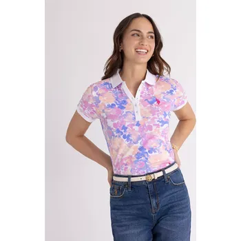 Dámské tričko U.S.Polo Assn. dámské polo tričko WATER růžové M