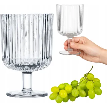 Sklenice SKLENICE SKLENIČKA LAMPIČKA NA VODU VÍNO WHISKY NA NÁPOJOVÝ DŽUS RÝHOVANÁ