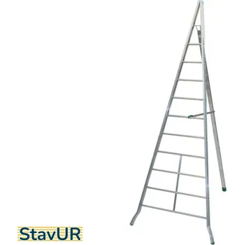 Žebřík Facal hliníkový samostatně stojící sadový žebřík - 3,5m