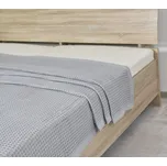 Přehoz na postel bavlněný OPTIMUS, jednobarevný šedý, vaflový, 225x230cm, dvoulůžkový