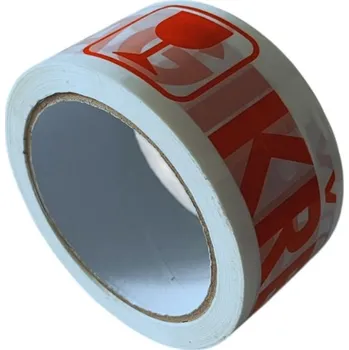 Páska lepící 48 mm x 66 m, bíla, potisk FRAGILE/KŘEHKÉ, tichá