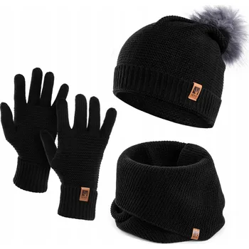 Čepice Heyo sada: čepice, nákrčník (rolák), rukavice univerzální velikost černá