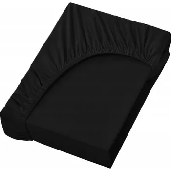 Prostěradlo PROSTĚRADLO S GUMOU LUXURY BAVLNĚNÝ SATÉN 90X200CM ČERNÉ