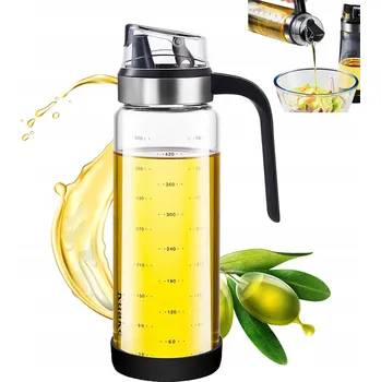 Nádoba na olej a ocet SKLENĚNÝ DÁVKOVAČ NA OLEJ, OCET, OLIVOVÝ OLEJ 550ML ELEGANTNÍ KUCHYŇSKÝ