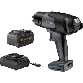 Horkovzdušná pistole Steinel HEISSLUFTGEBLAESE AKKU MH5 KF SC 5,5AH horkovzdušná pistole akumulátor, vč. nabíječky, kufřík, 900 W, 068233