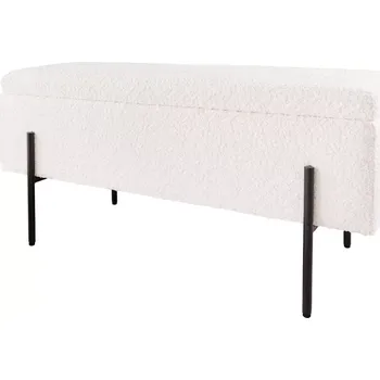 Křeslo Lavice LOFT 100 CM s úložným prostorem bílá colin bouclé